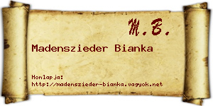 Madenszieder Bianka névjegykártya